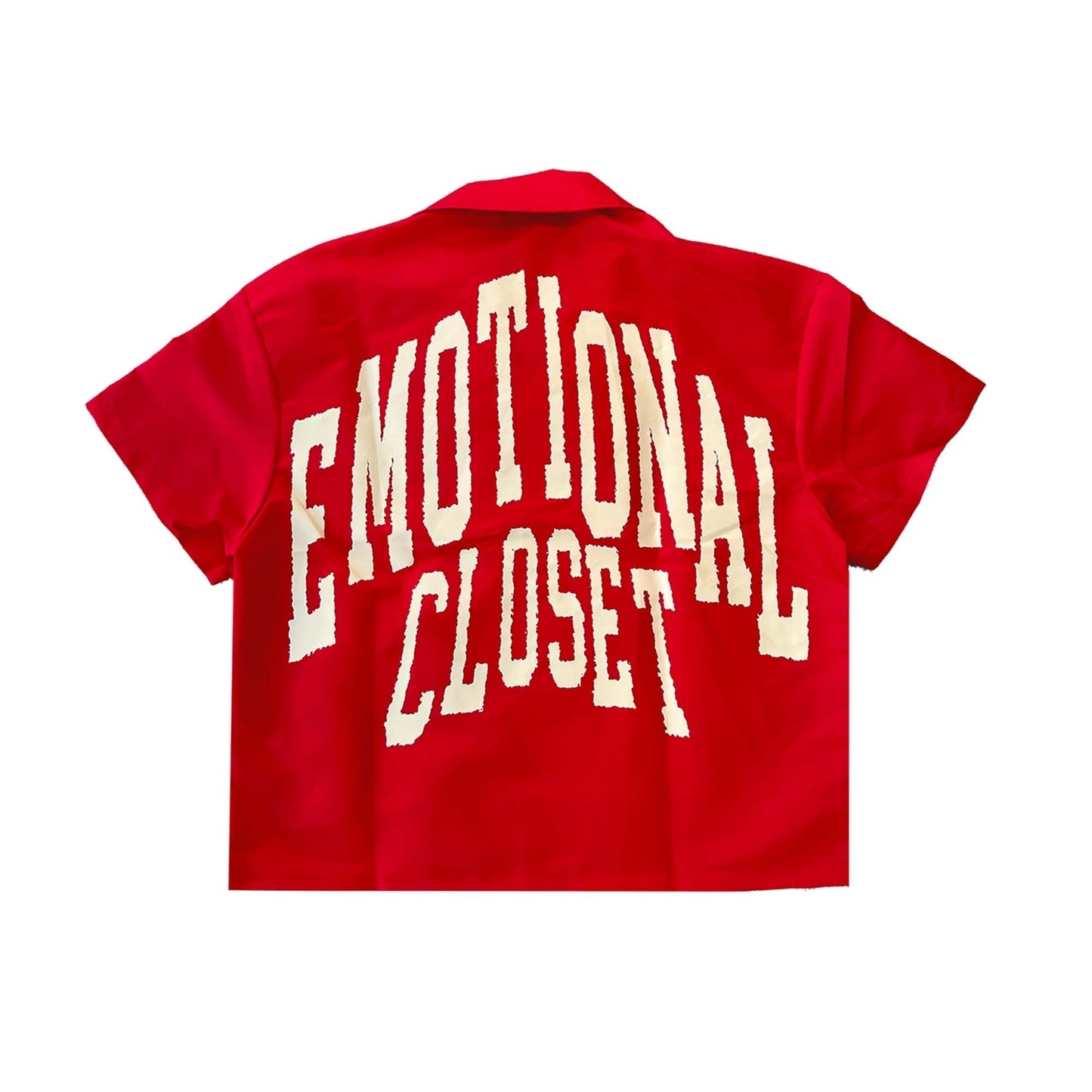 Red "Backyard" Nylon Shirt — back view