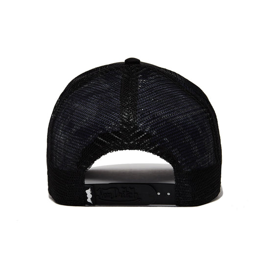 Staple Clean Cut Trucker Hat - Black — back view