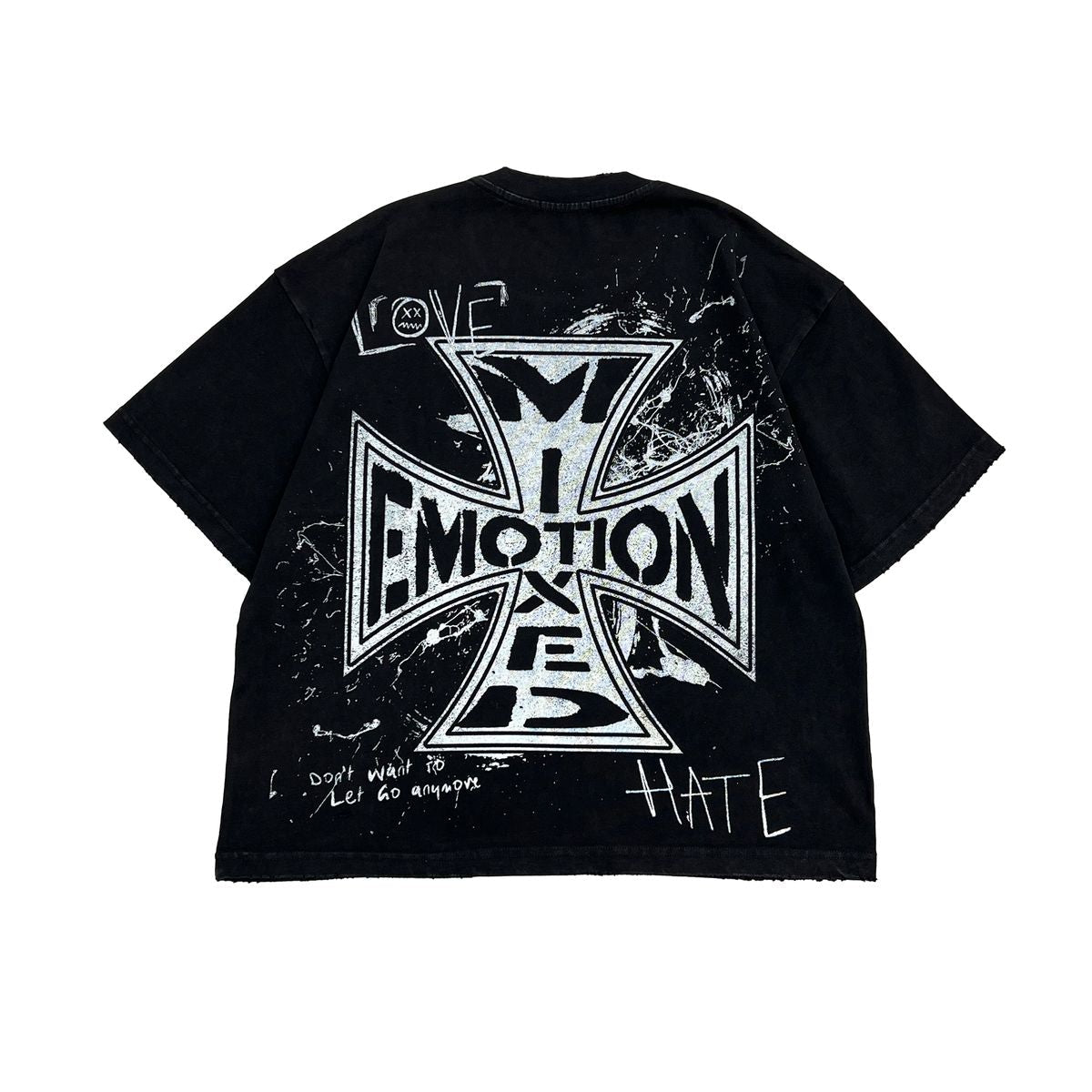 Mixed Emotion - "Chaos" Tee - Black — back view