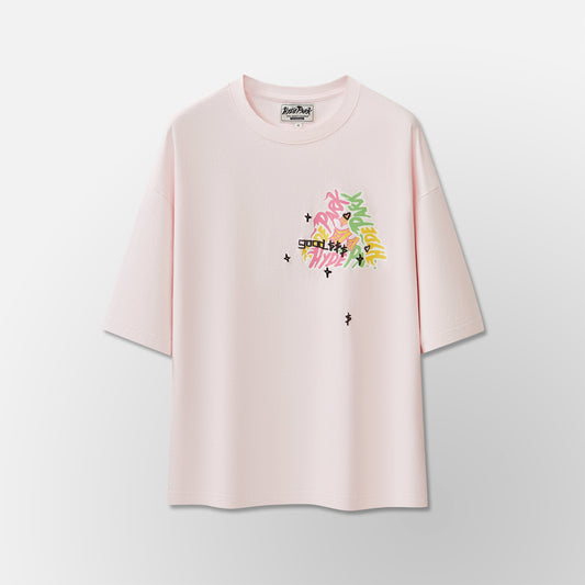 Hyde Park Triple Up Tee - Pink — back view