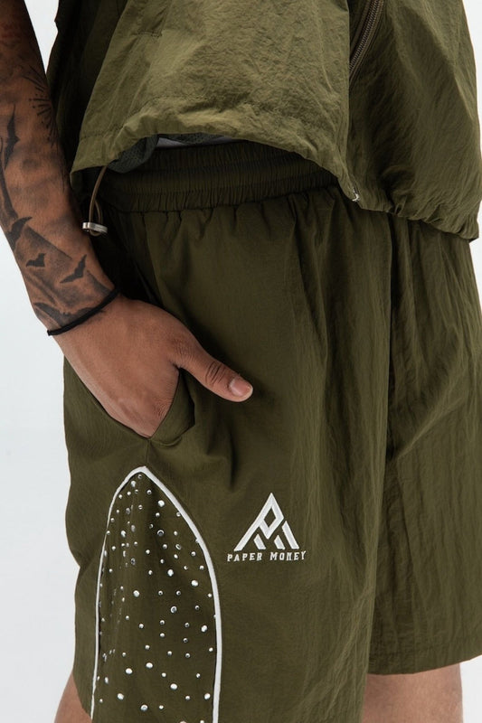 Paper Money - Apex Shorts - Green — front view