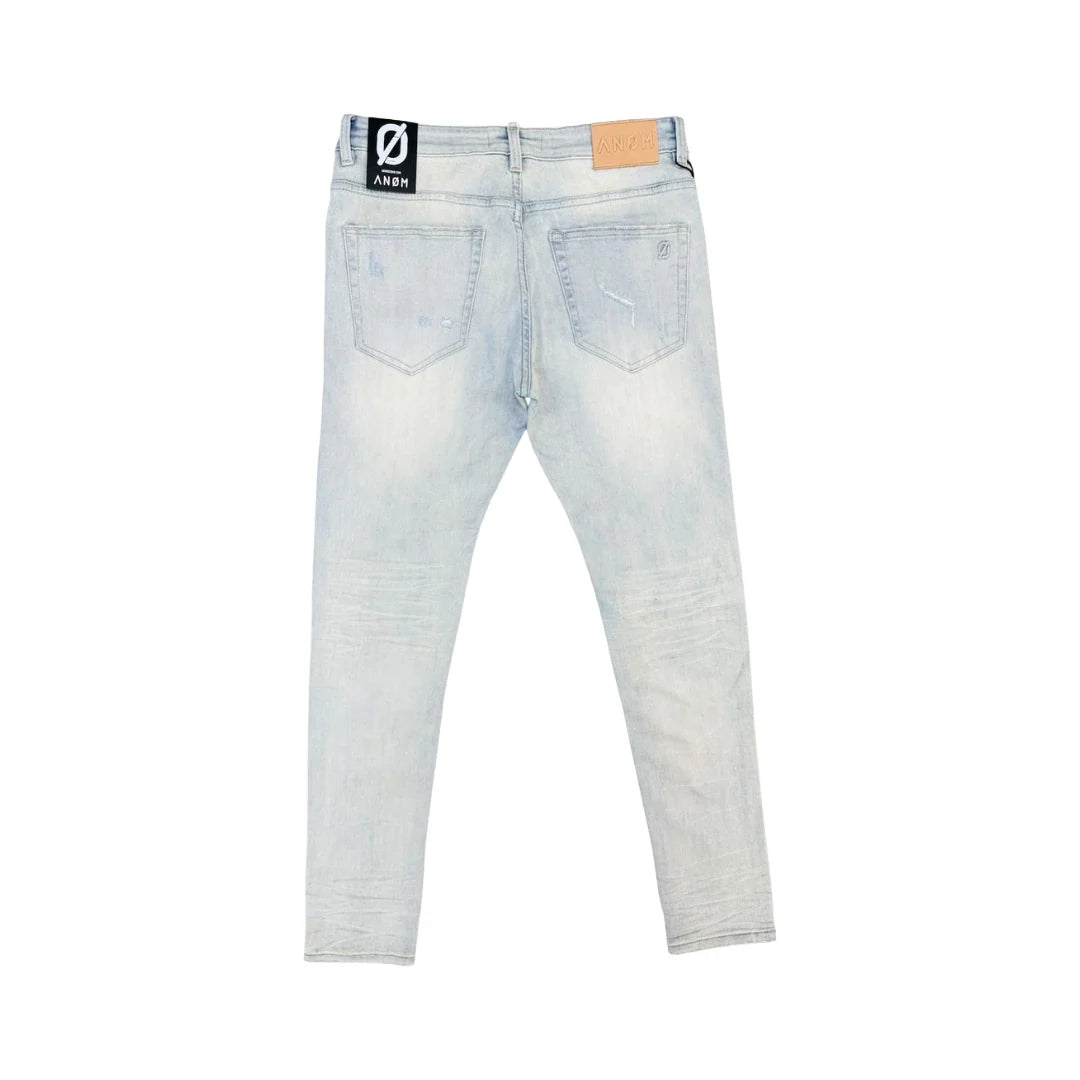 Anom Rift Skinny Fit in Ice Blue denim — front view