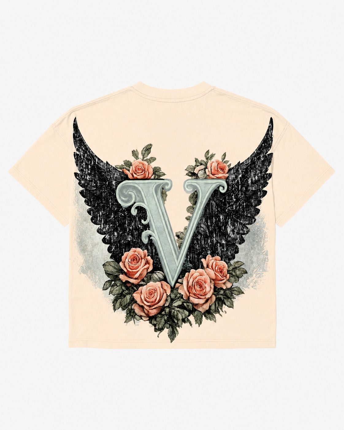 Vtilted - "Blossom" Tee - Cream — front view