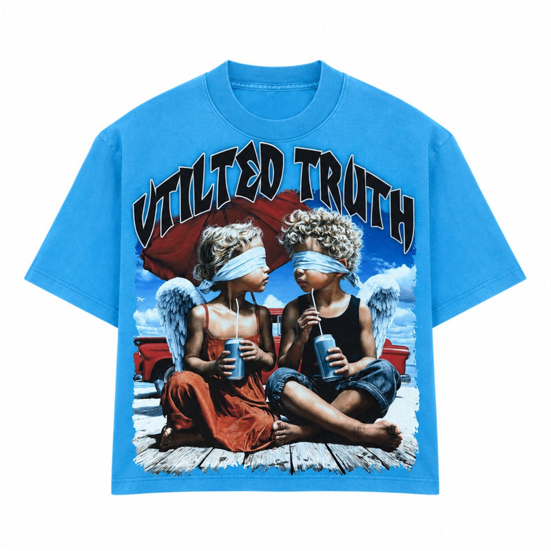 Vtilted - "TRUTH" Tee - Light Blue — front view