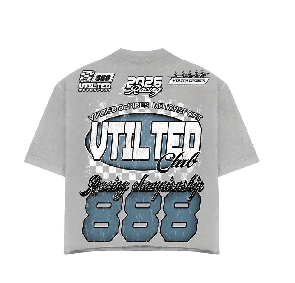 Vtilted - "Motosport" Tee - Gray — front view