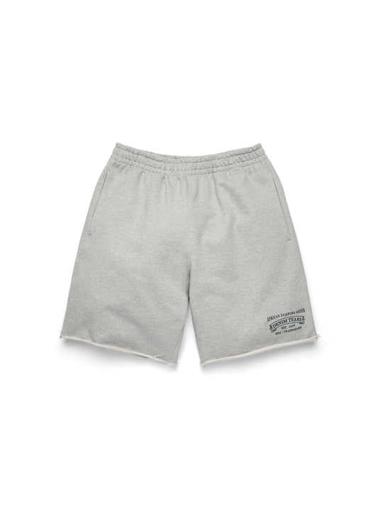 Denim Tears - ADG Sweatshort - Grey/White — front view