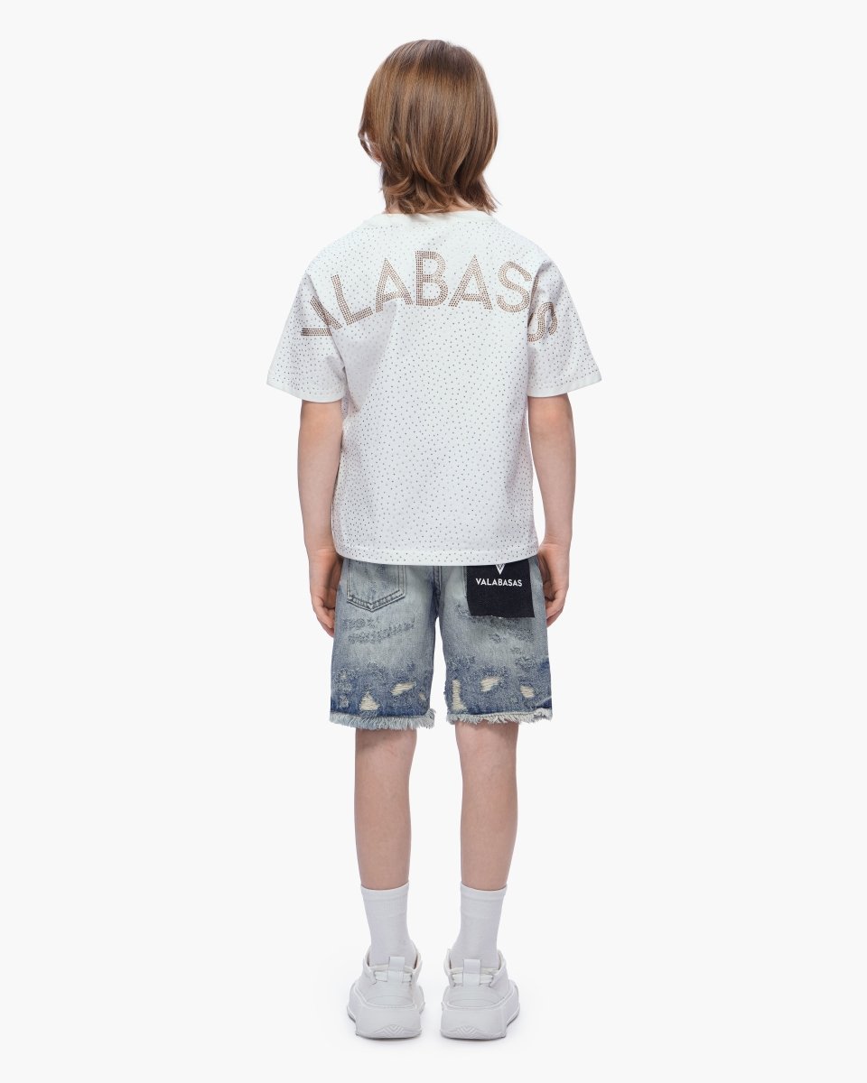 Valabasas - Kids Clipped Jorts - Blue Washed