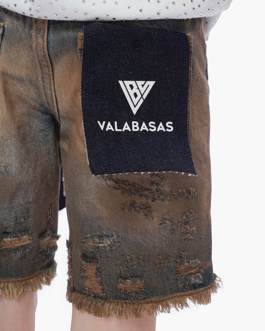 Valabasas - Kids Clipped Jorts - Dirty Vintage Blue