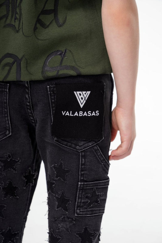 Valabasas - Kids V-Stars Stacked - Black