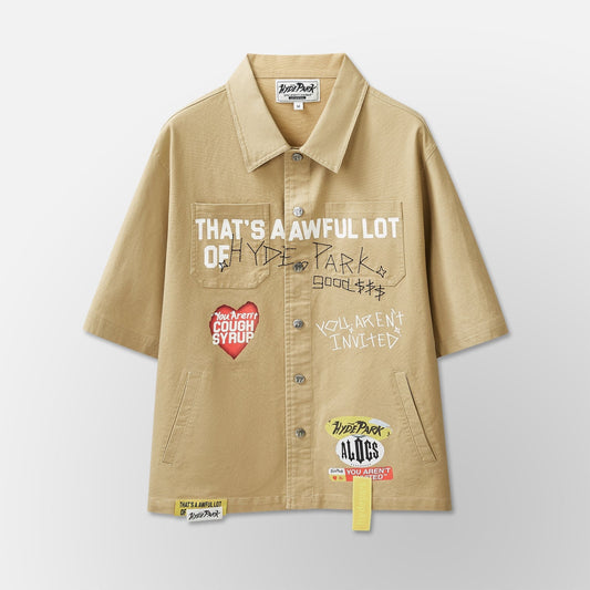 Hyde Park Mechanic Work Shirt ALOCS x HP - Khaki — front view
