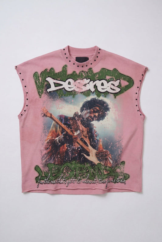 Vtilted - "Rolling Loud" Tee - Pink Wash — front view