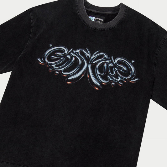 Godspeed - Mercury Logo T-Shirt - Black Wash — front view