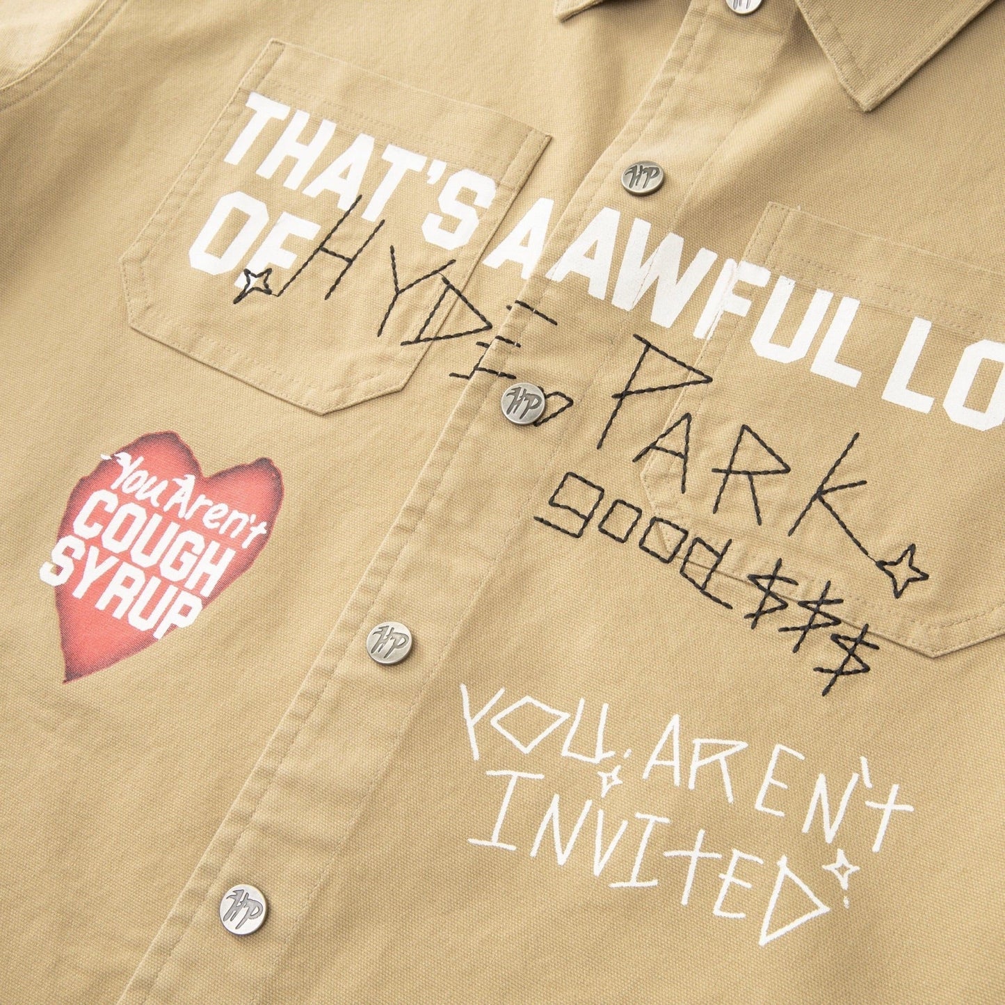 Hyde Park Mechanic Work Shirt ALOCS x HP - Khaki — front view
