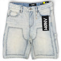 Anom Builder Short in Ice Blue denim — front view