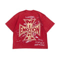 Mixed Emotion Crimson Tee - Red — Mixed Emotion premium streetwear, short-sleeve cotton tee, front view