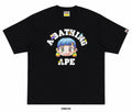 BAPE x Mr. - College Relaxed Fit Tee - Black — front view