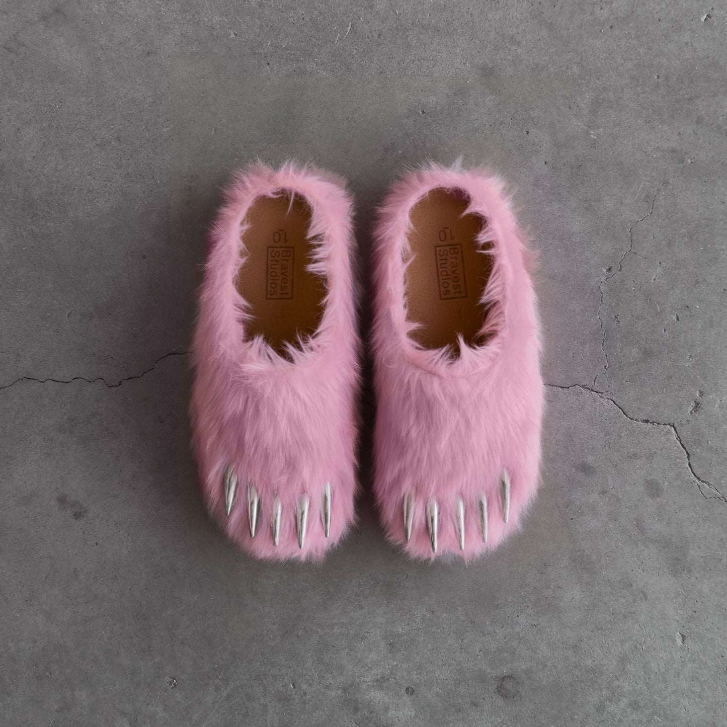 Bravest Studios - Bear Claw Mules - Pink — front view