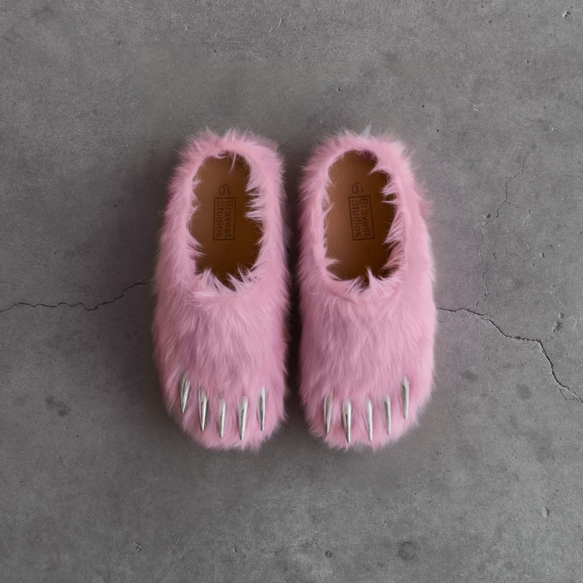 Bravest Studios - Bear Claw Mules - Pink — front view
