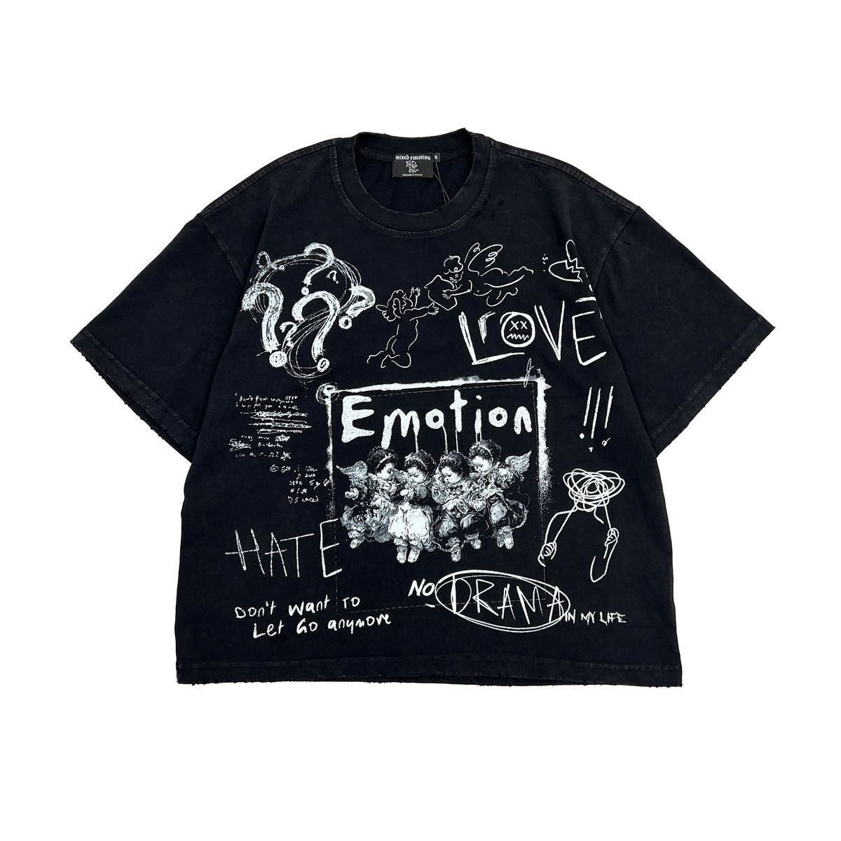 Mixed Emotion - "Chaos" Tee - Black — front view