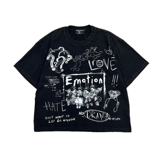 Mixed Emotion - "Chaos" Tee - Black — front view
