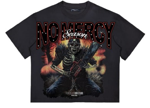 Roku Studio - No Mercy Boxy Tee - Black — front view
