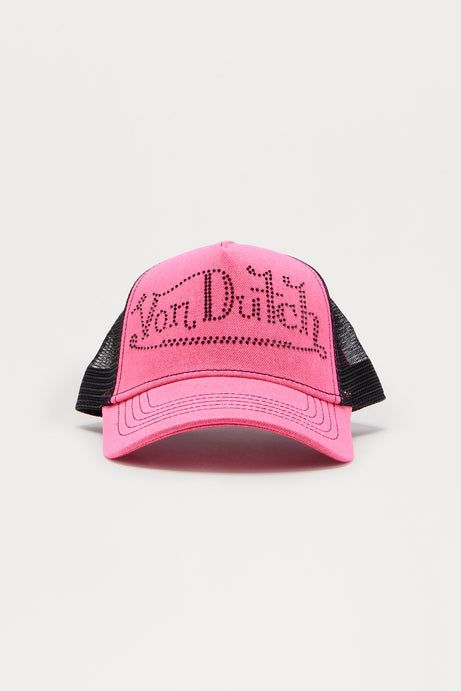 Staple Bling Trucker Hat - Pink — front view