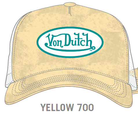 Staple Velvet Trucker Hat - Yellow — front view