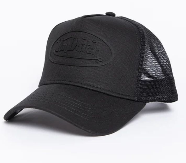 Staple Clean Cut Trucker Hat - Black — front view