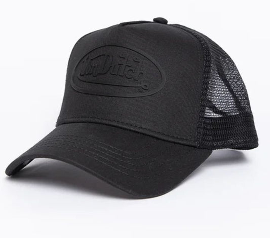 Staple Clean Cut Trucker Hat - Black — front view