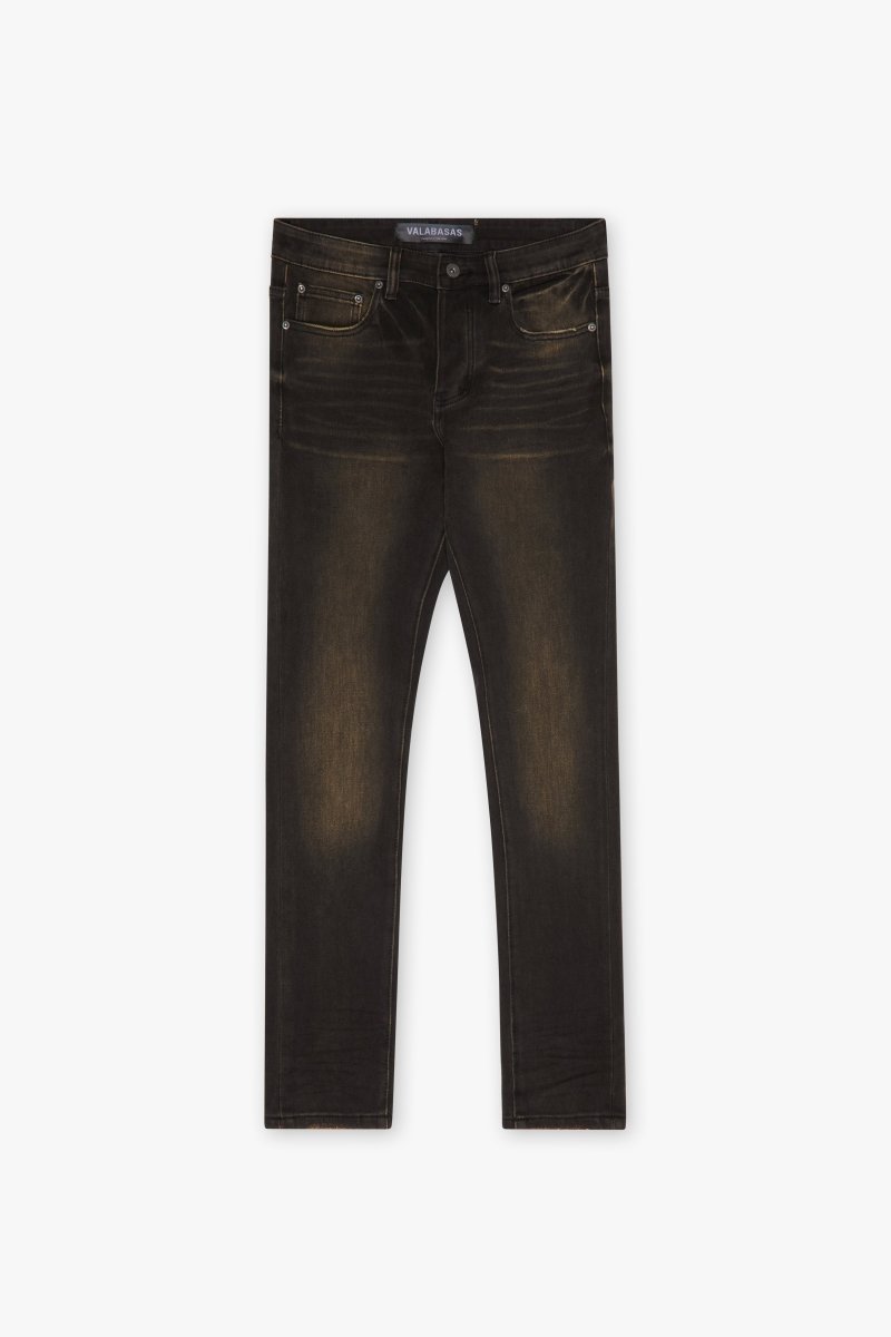 9-57 - Mr.flex Skinny Black Vintage Washed - Black Vintage Washed — front view