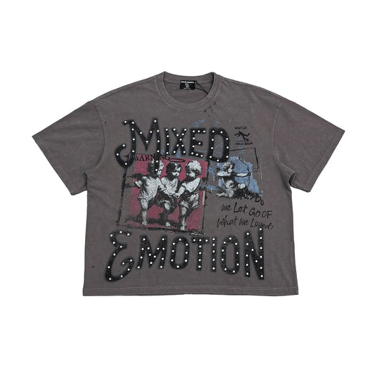 Grey "Friends" Tee — front view
