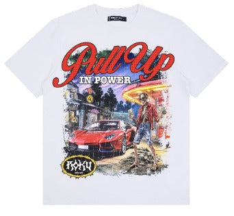 Roku Studio - Pull Up Reg Fit Tee - White — front view