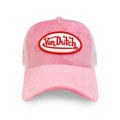 Staple Velvet Trucker Hat - Pink Tint — front view