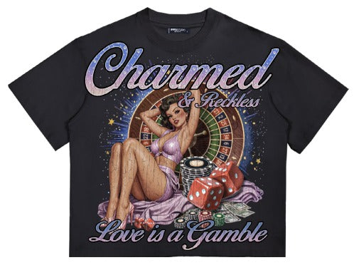 Roku Studio - Charmed Boxy Tee - Black — front view