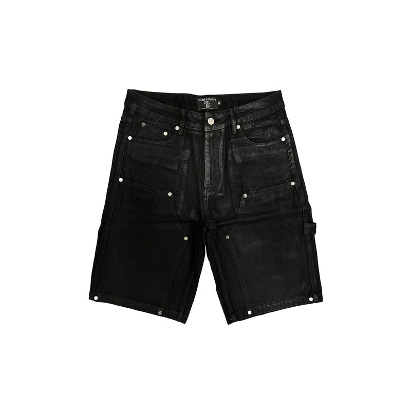Mixed Emotion - "Worker" Wax Shorts — front view