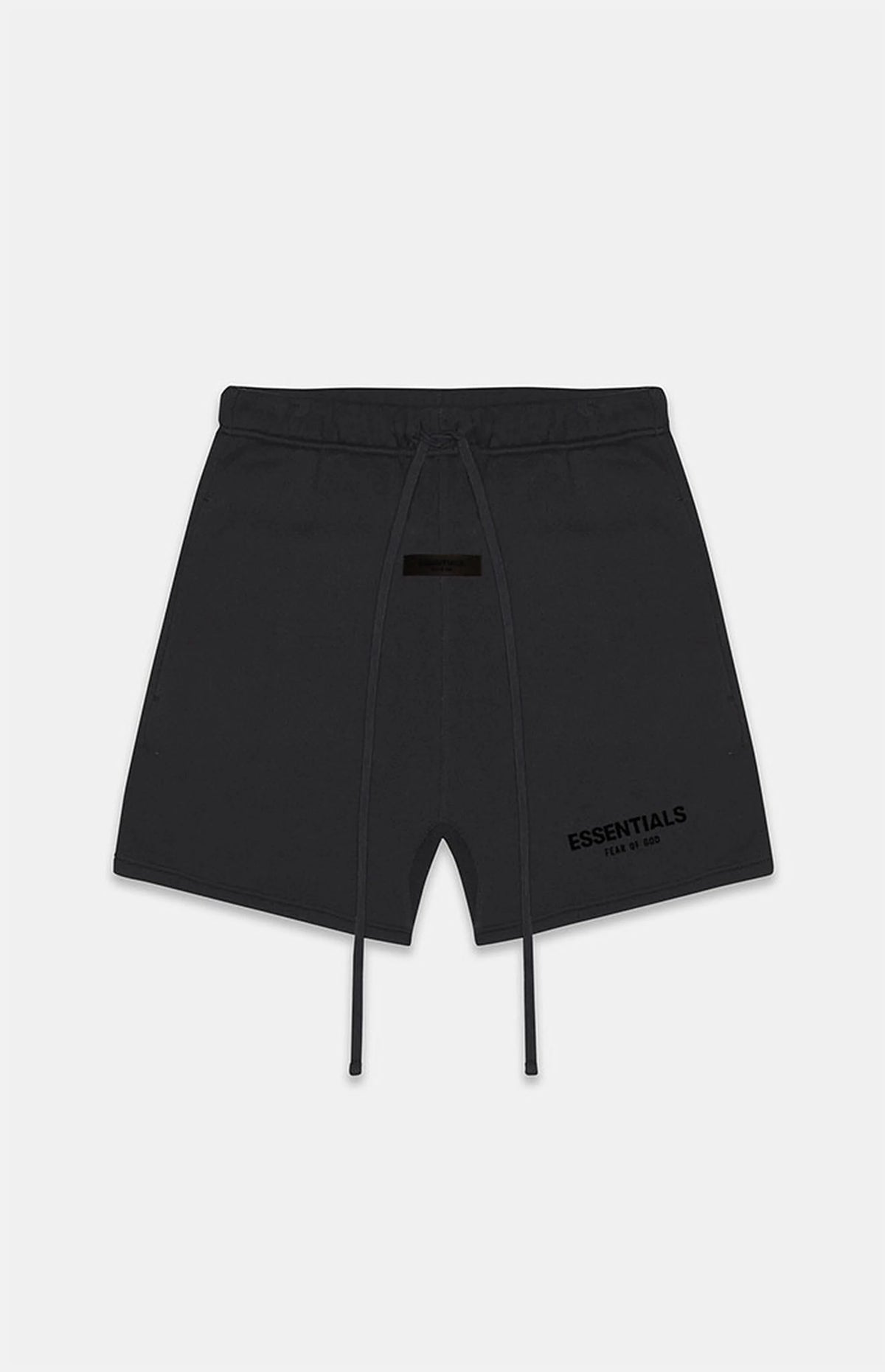 Fear of God Essentials SS22 Sweatshorts - Stretch Limo — Jerry Lorenzo Essentials heavyweight basic, fleece sweatshort, front view