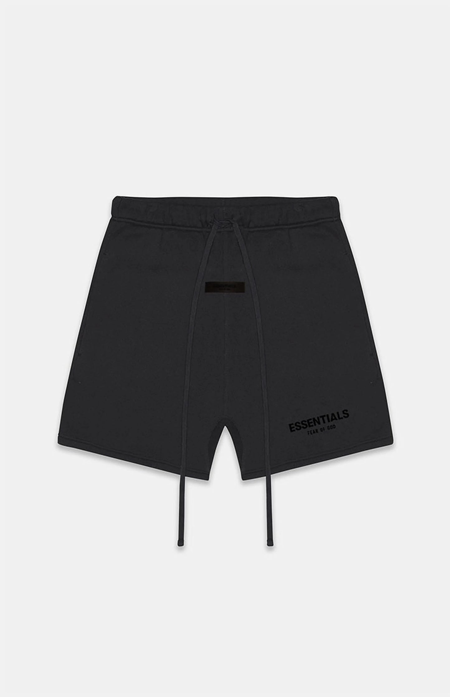 Fear of God Essentials SS22 Sweatshorts - Stretch Limo — Jerry Lorenzo Essentials heavyweight basic, fleece sweatshort, front view