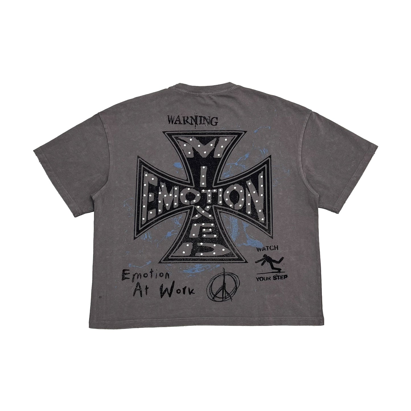 Grey "Friends" Tee — back view