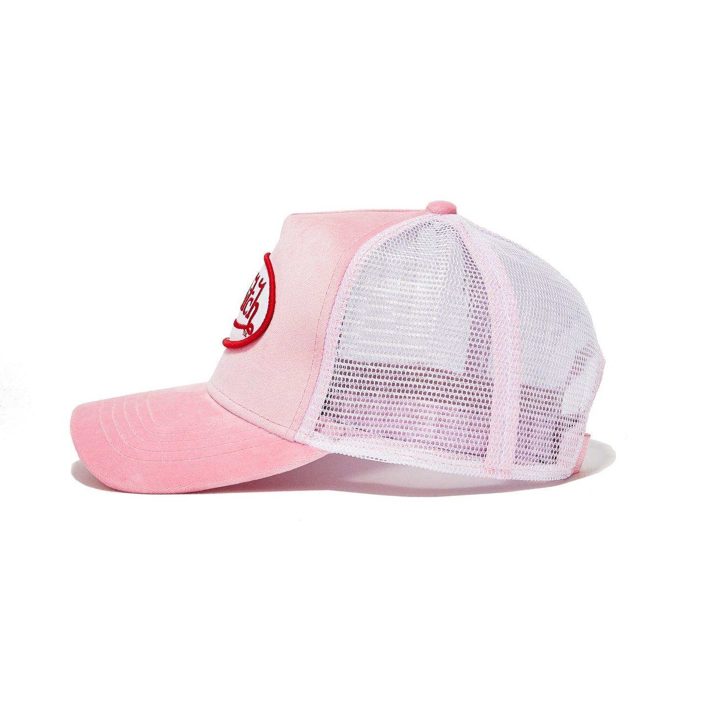 Staple Velvet Trucker Hat - Pink Tint — back view