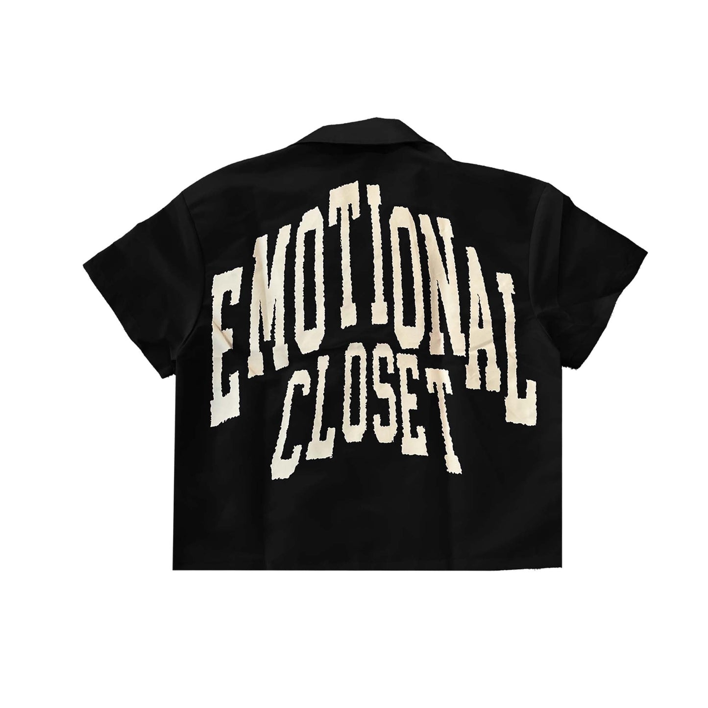 Black "Backyard" Nylon Shirt — back view