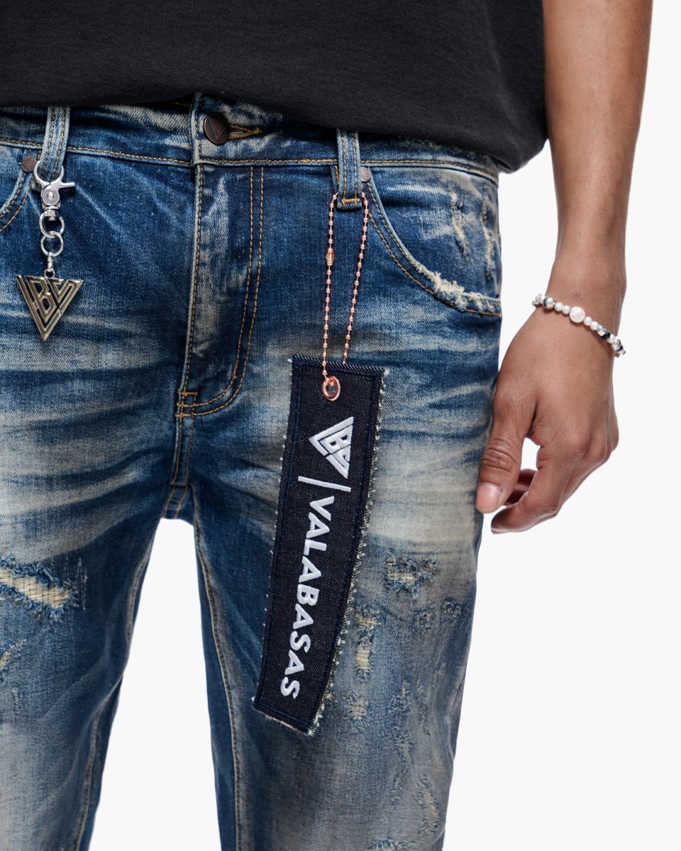 9-57 - Leader Dark Blue Wash Skinny - Dark Blue Wash — back view