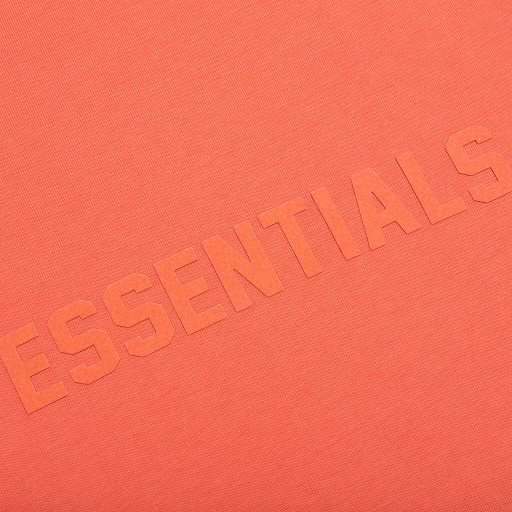 Fear of God Essentials - Essentials Tee - Coral — close-up detail