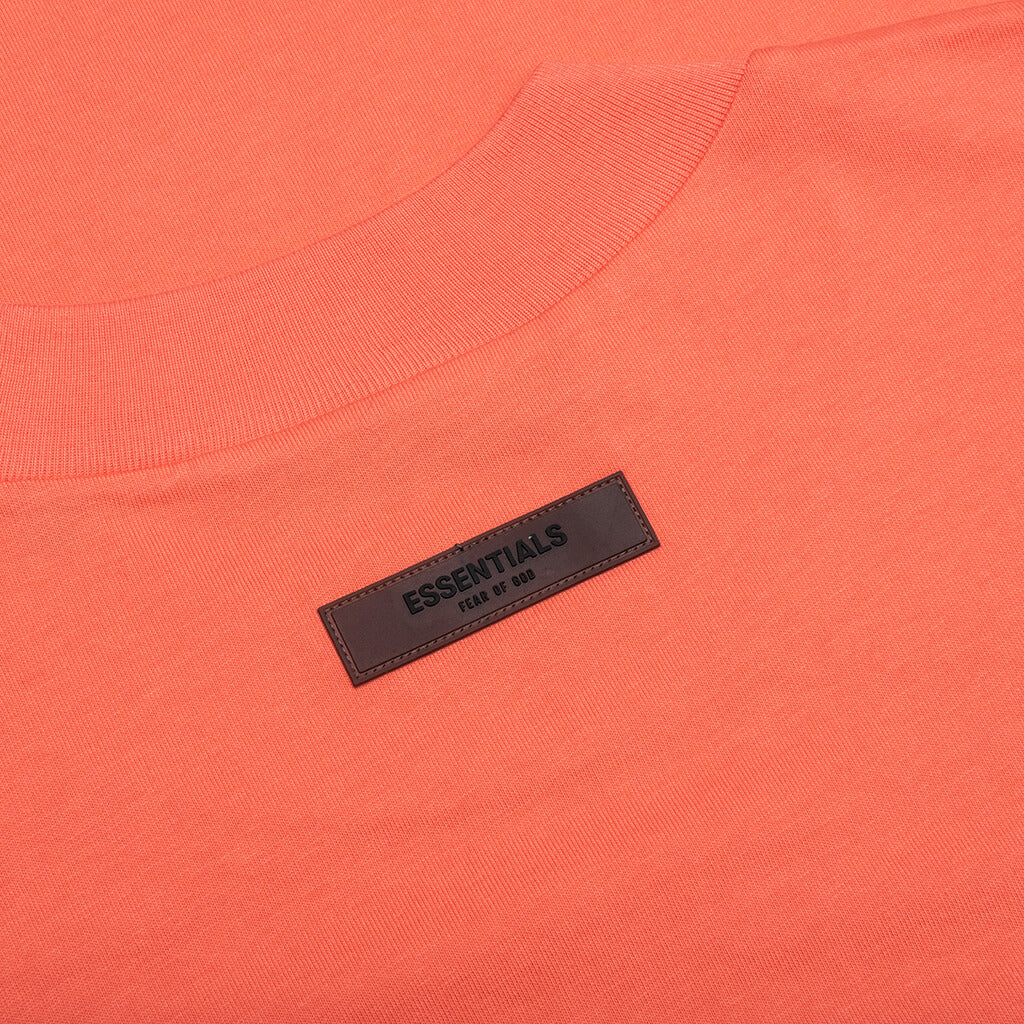 Fear of God Essentials - Essentials Tee - Coral — close-up detail