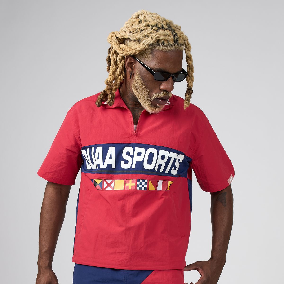 Duaa - Kayak Half-Zip - Red — front view