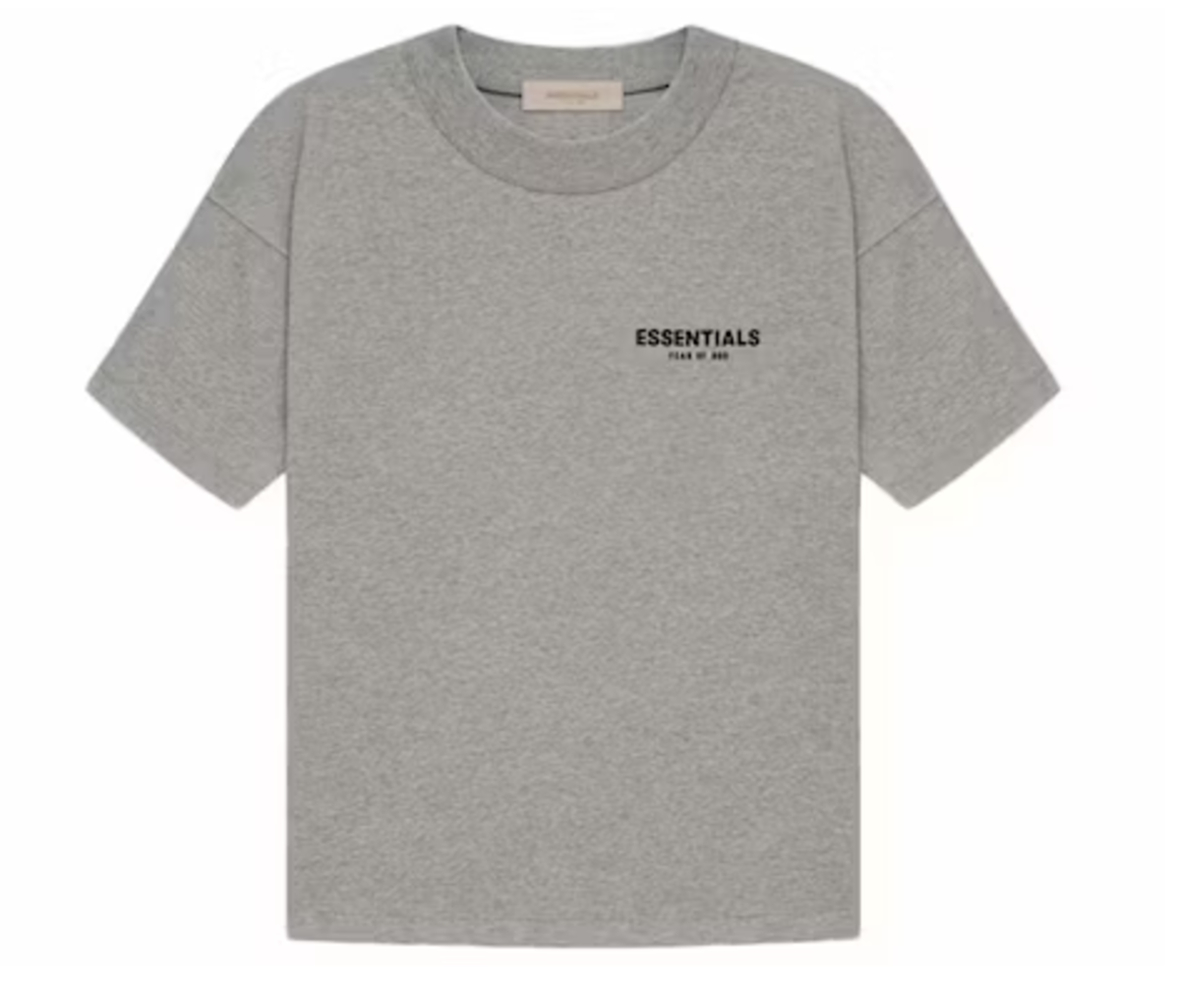 Fear of God Essentials SS22 Tee - Dark Oatmeal — Jerry Lorenzo Essentials heavyweight basic, short-sleeve cotton tee, front view