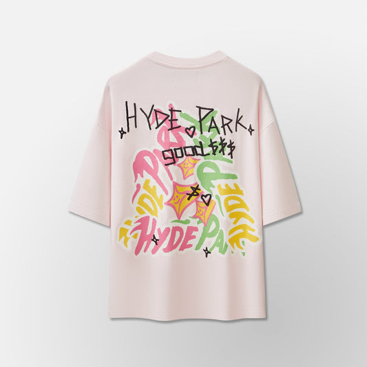 Hyde Park Triple Up Tee - Pink — front view