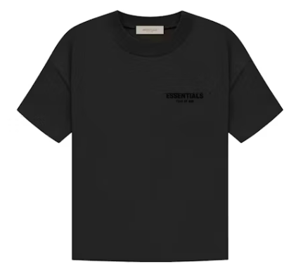 Fear of God Essentials Tee - Stretch Limo — Jerry Lorenzo Essentials heavyweight basic, short-sleeve cotton tee, front view