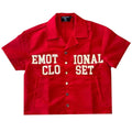 Red "Backyard" Nylon Shirt — front view