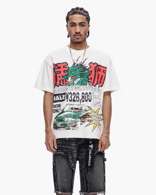 Valabasas - Japanese Motors Tee - Japanese Motors - White — front view