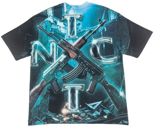 Tenaciti AK Dog Tee - Black — Tenaciti graphic tee with bold print, short-sleeve cotton tee, front view